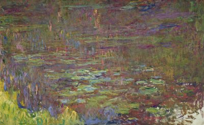 Nenúfares ao pôr do sol, detalhe do lado direito, 1915-26 de Claude Monet